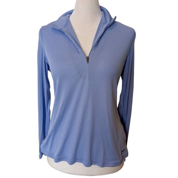 Patagonia Capilene Light Blue Baselayer Long Sleeve Quarter Zip Pullover XS - Picture 2 of 6